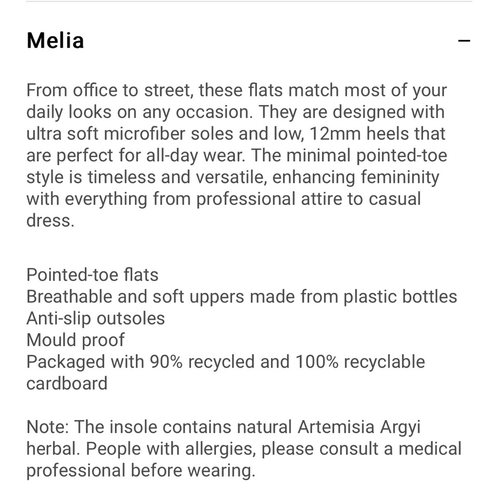 Vivaia Black Melia Pointed-Toe Striped Flat.  Size 38/US 7-7.5. - Picture 14 of 15